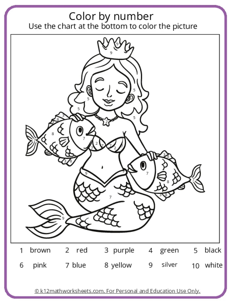 Color By Number Pages Free