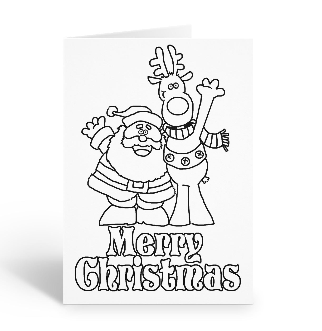 Christmas Card Printable Coloring Pages