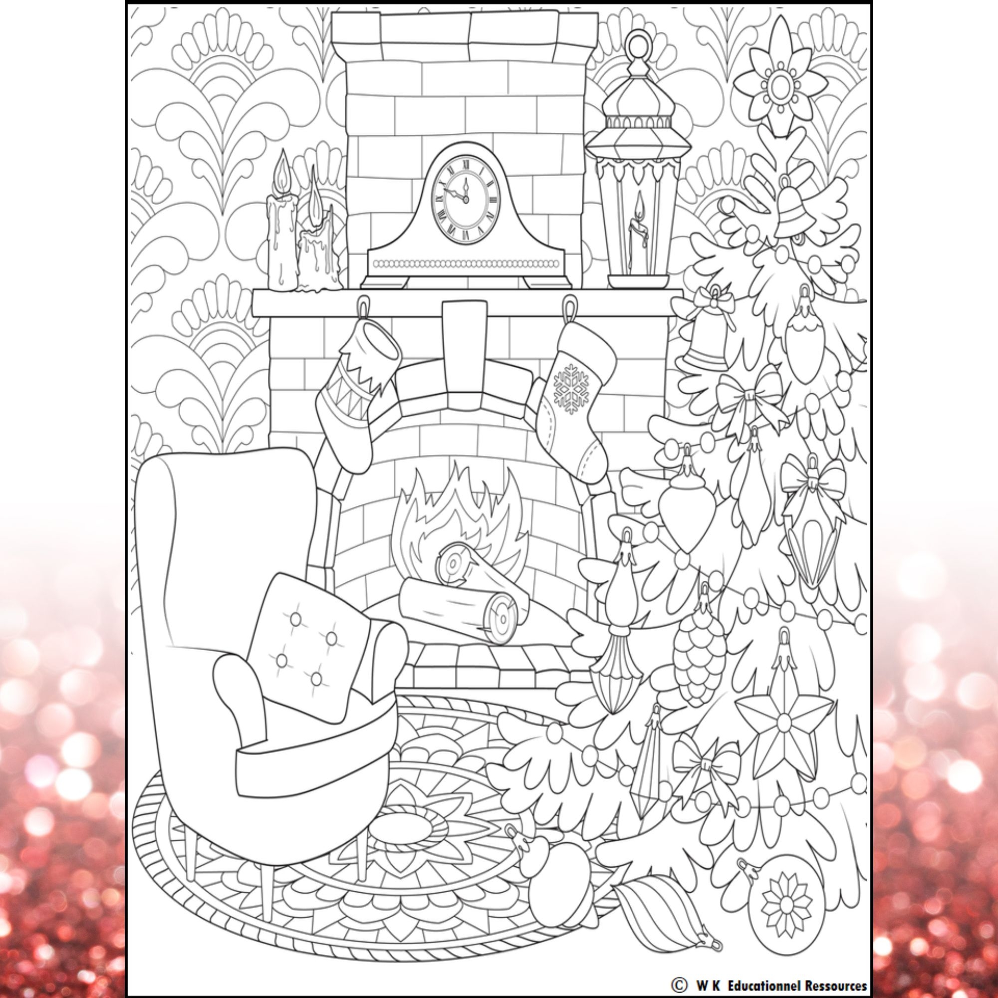 Merry Christmas Discounts Coloring Pages