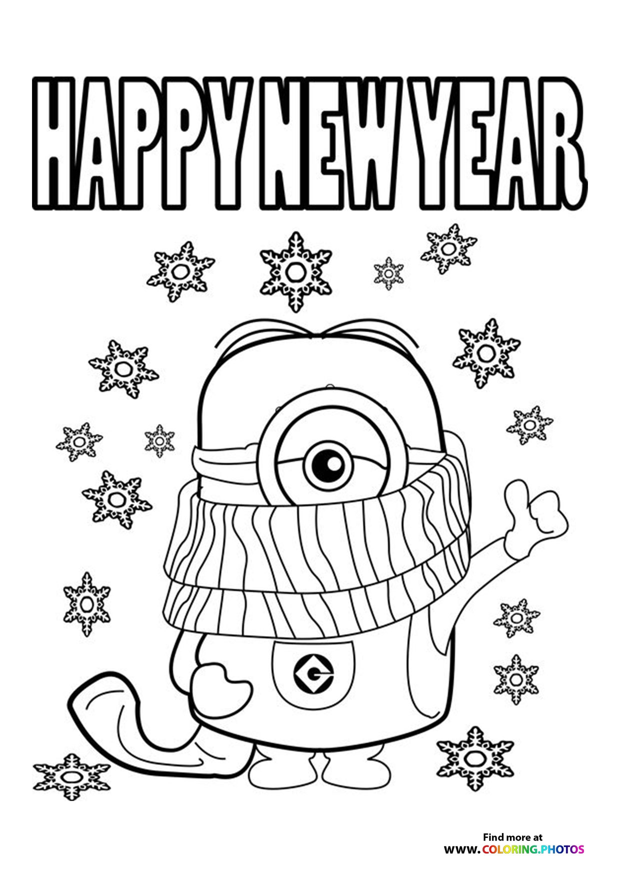 Happy New Year Free Coloring Pages Happy New Year Free Coloring Pages