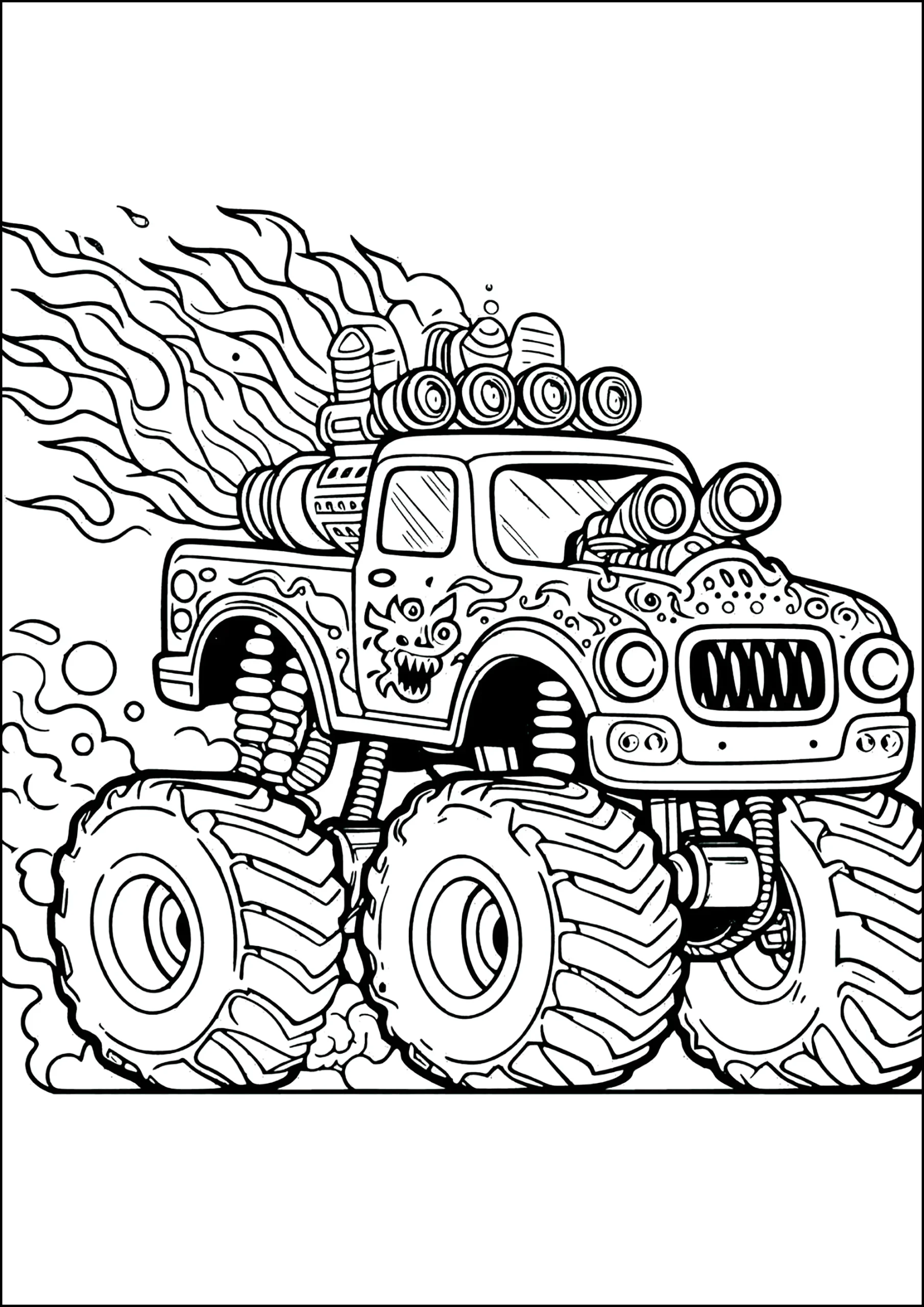 Monster Truck Coloring Page Printable