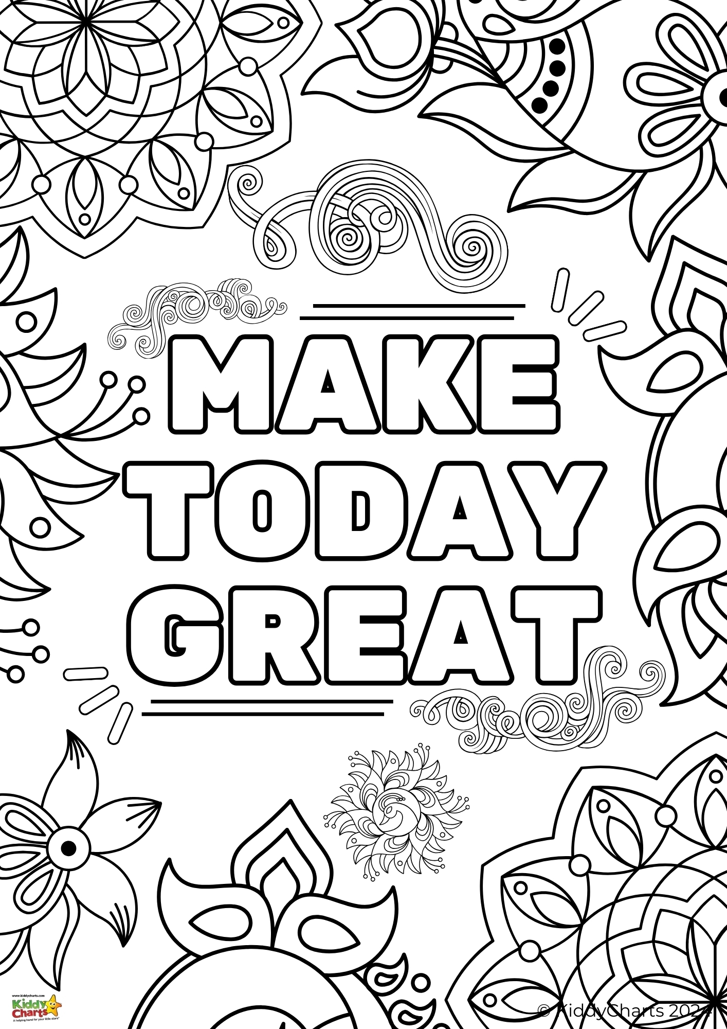 Motivational Coloring Pages Our Free EBook For Adults And Kids KiddyCharts Shop
