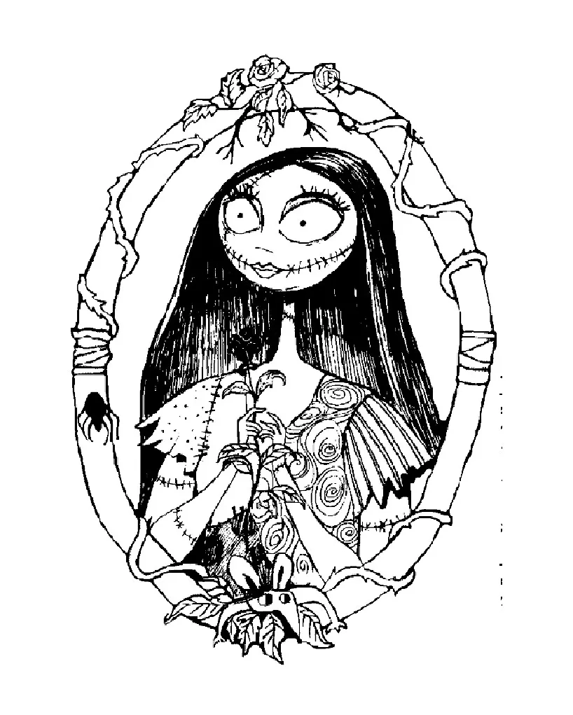 Printable Nightmare Before Christmas Jack And Sally Coloring Pages