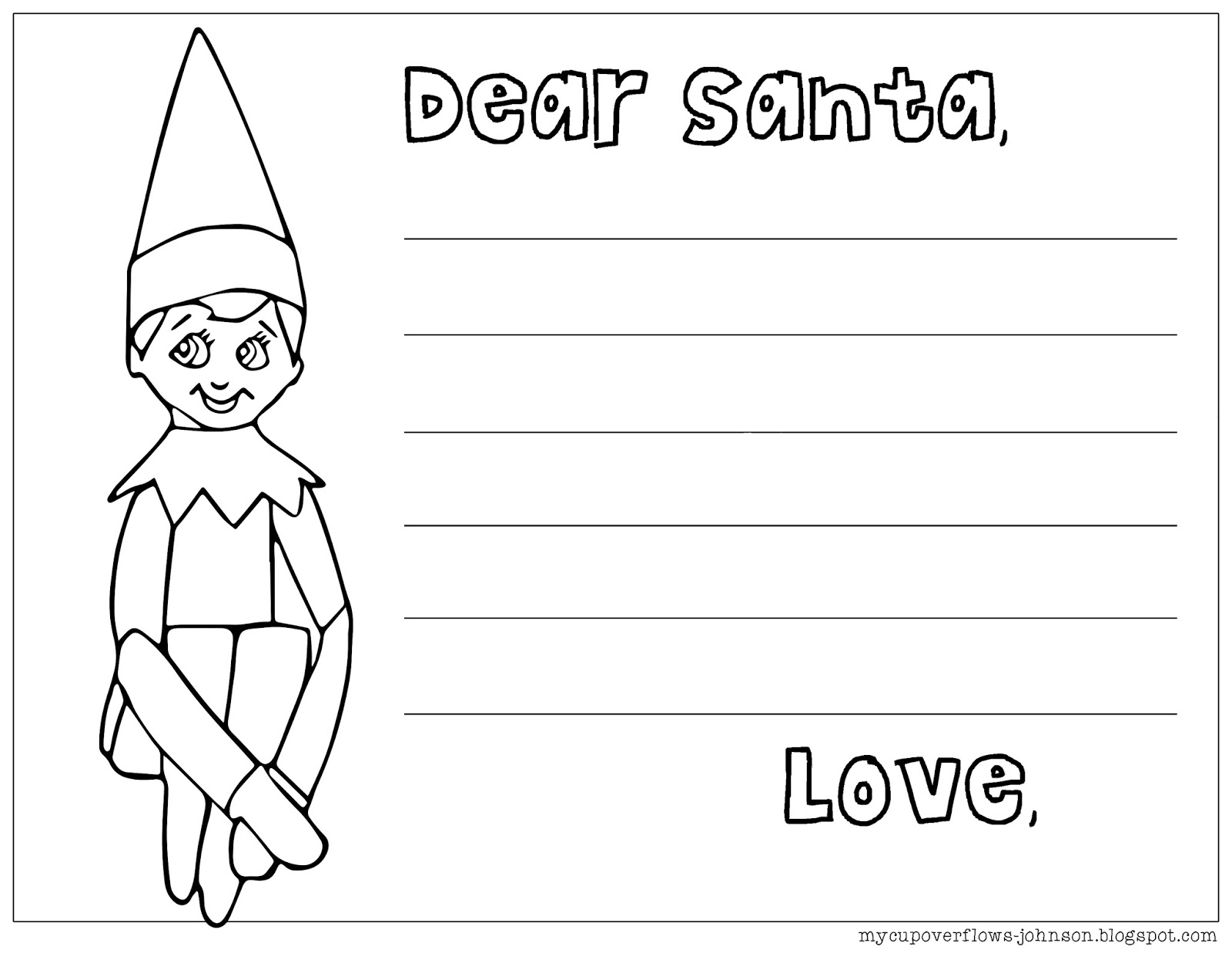 Elf On The Shelf Coloring Page Free Elf On The Shelf Coloring Page Free