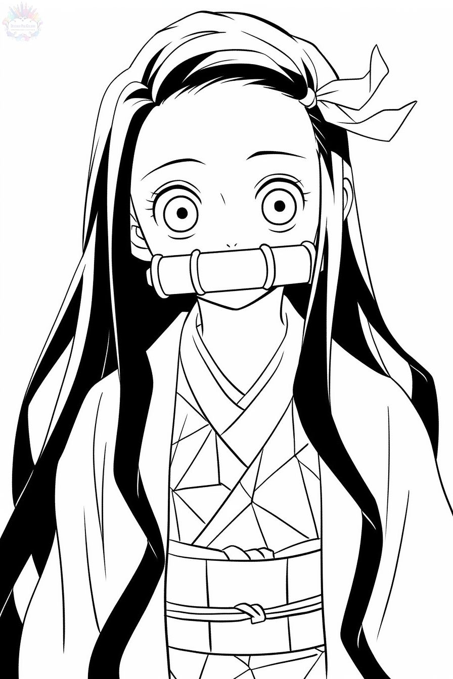 Nezuko Coloring Pages Printable