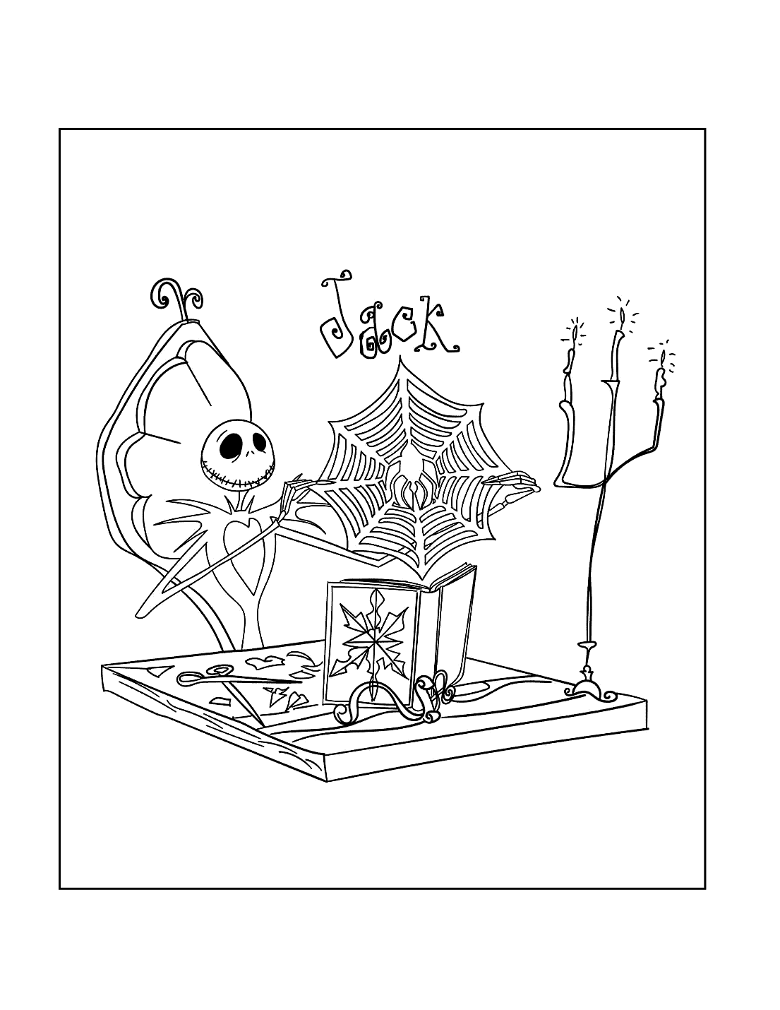 Nightmare Before Christmas Coloring Pages Printable Coloring Pages FREE