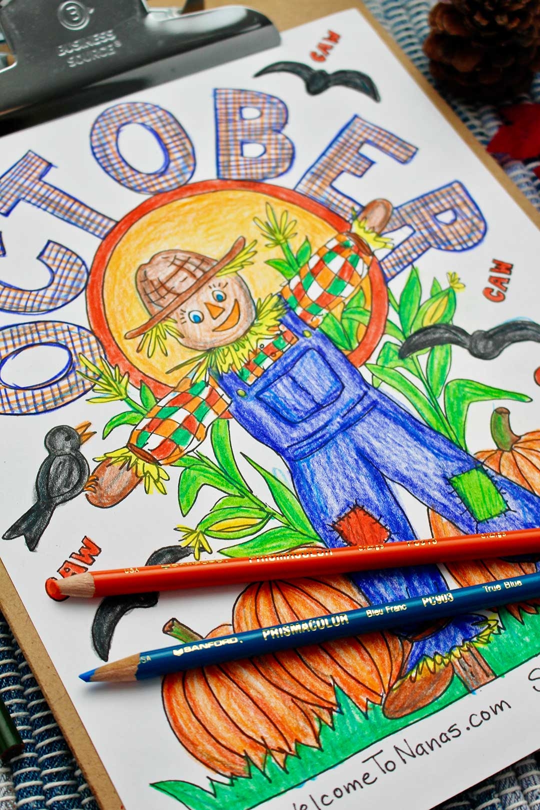 Not Very Scary Scarecrow October Coloring Page Welcome To Nana s Not Very Scary Scarecrow October Coloring Page Welcome To Nana s