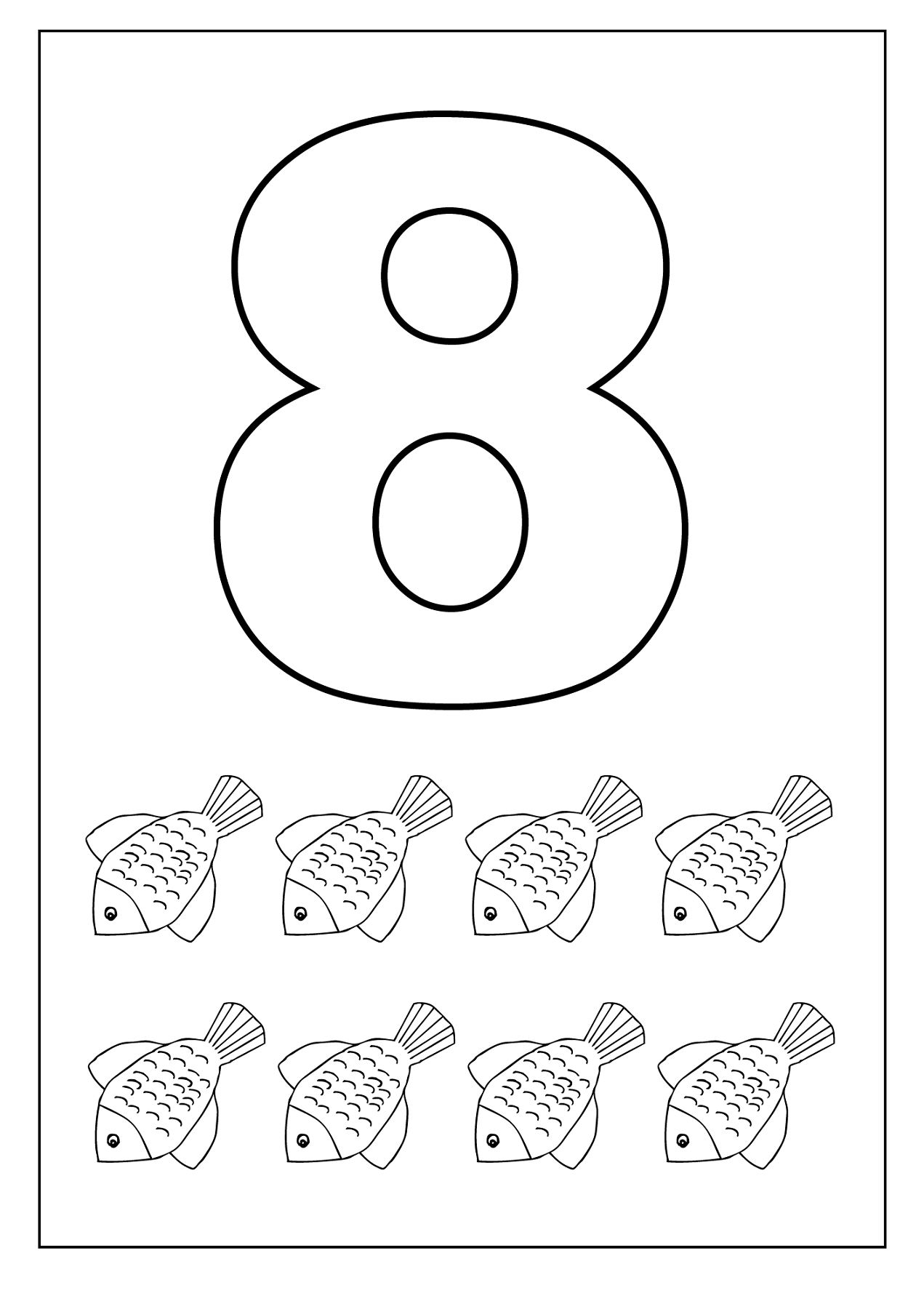 Number 8 Worksheets For Children Activity Shelter Kindergarten Worksheets Library