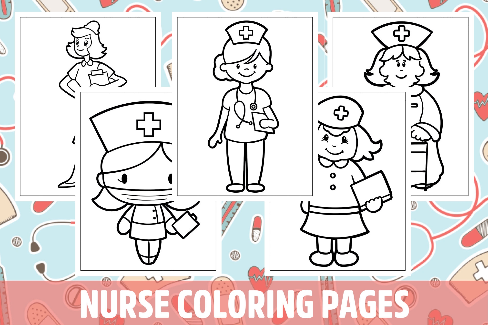 Nurse Coloring Pages For Kids Girls Boys Teens Birthday School Activity Made By Teachers