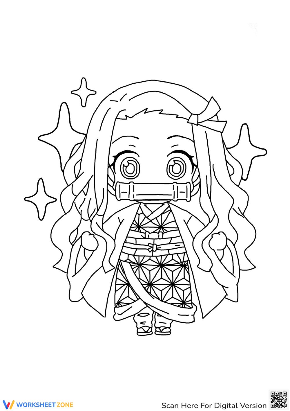 Online Nezuko Coloring Pages And Printable 100 Freemium 