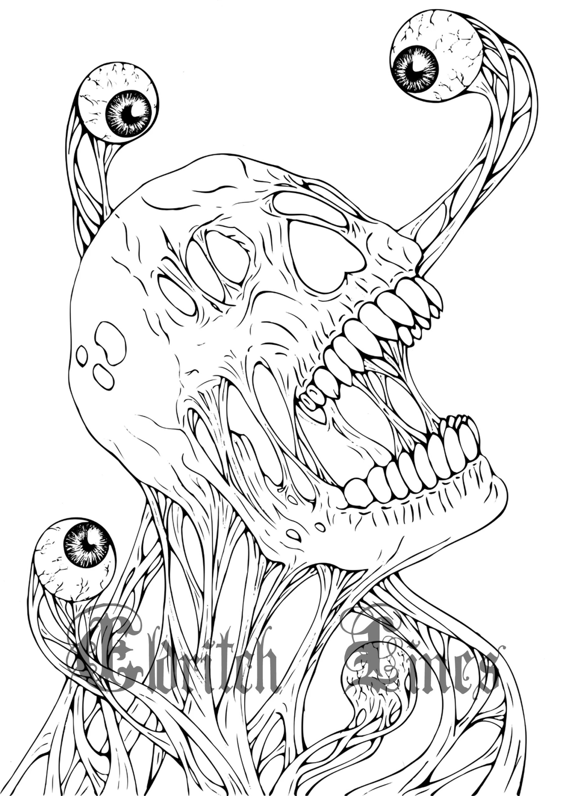 Paranoia Printable Horror Adult Coloring Page Lineart DIGITAL DOWNLOAD PDF File Etsy Paranoia Printable Horror Adult Coloring Page Lineart DIGITAL DOWNLOAD PDF File Etsy