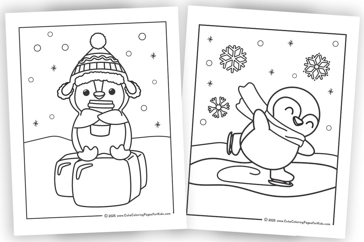 Penguin Coloring Pages Free And Easy Printables Cute Coloring Pages For Kids