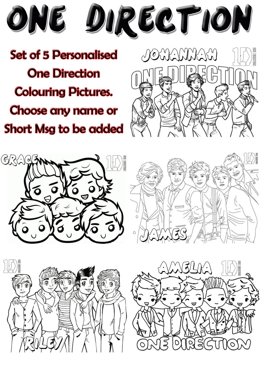 One Direction Coloring Pages Free