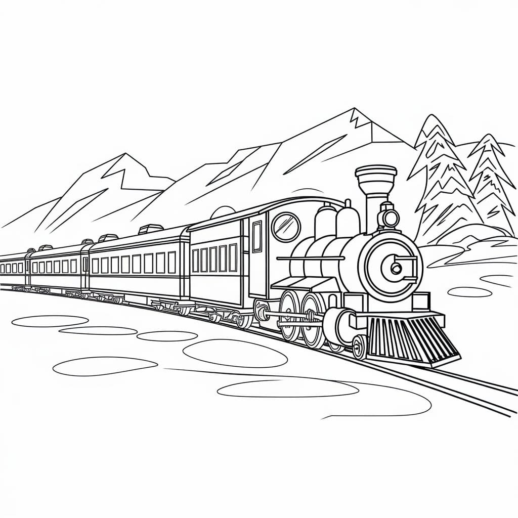 Free Coloring Pages Polar Express