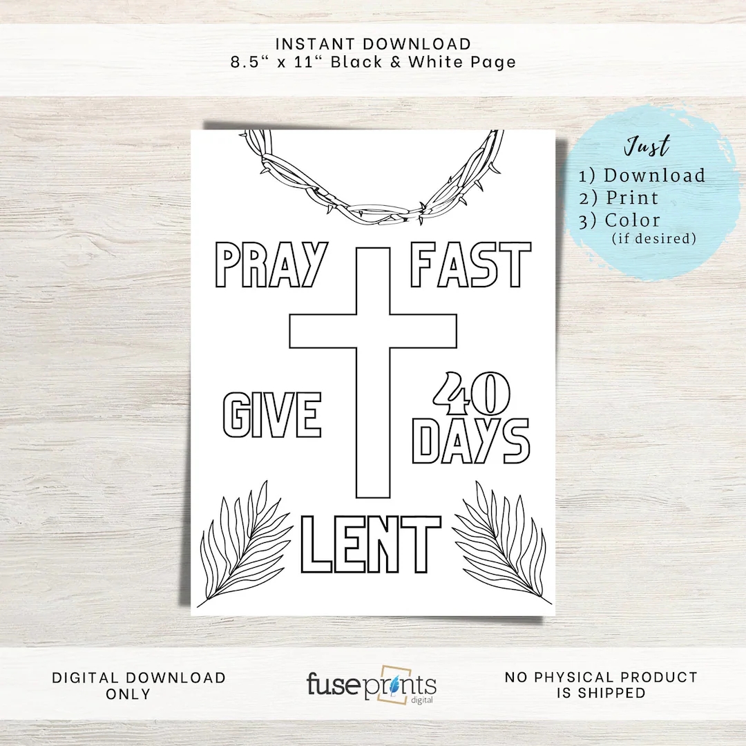 Free Lent Coloring Pages Free Lent Coloring Pages
