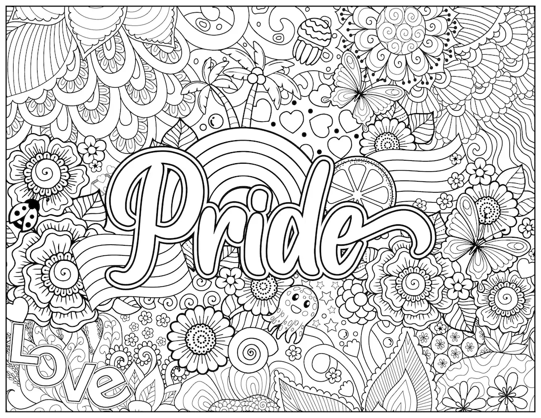 Pride Colouring Pride Coloring Printable Colouring Page 