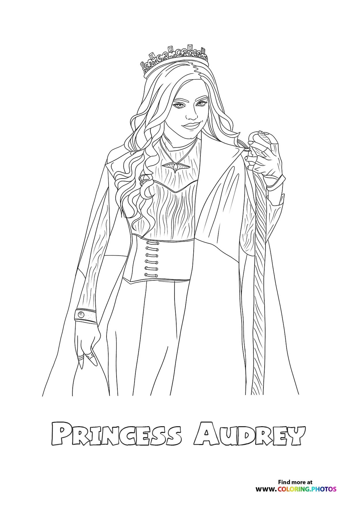 Princess Audrey From Descendants Coloring Pages For Kids Princess Audrey From Descendants Coloring Pages For Kids