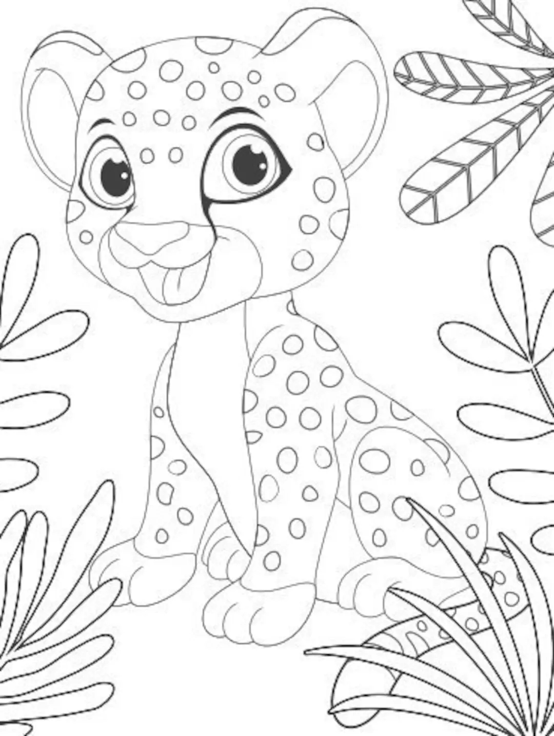 Printable Cheetah Coloring Pages Easy Fun Coloring Book Etsy Australia Printable Cheetah Coloring Pages Easy Fun Coloring Book Etsy Australia