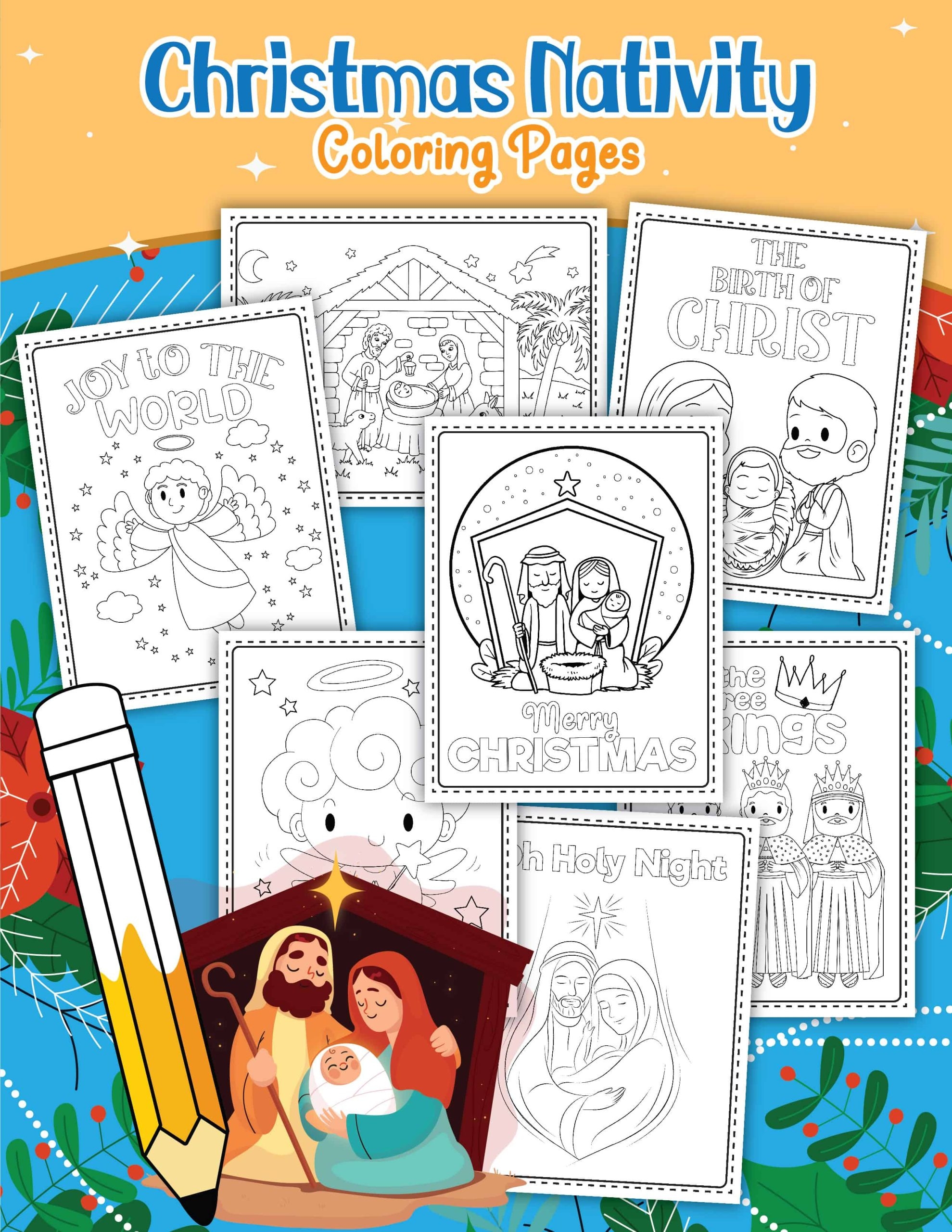 Printable Christmas Nativity Coloring Pages About A Mom Printable Christmas Nativity Coloring Pages About A Mom