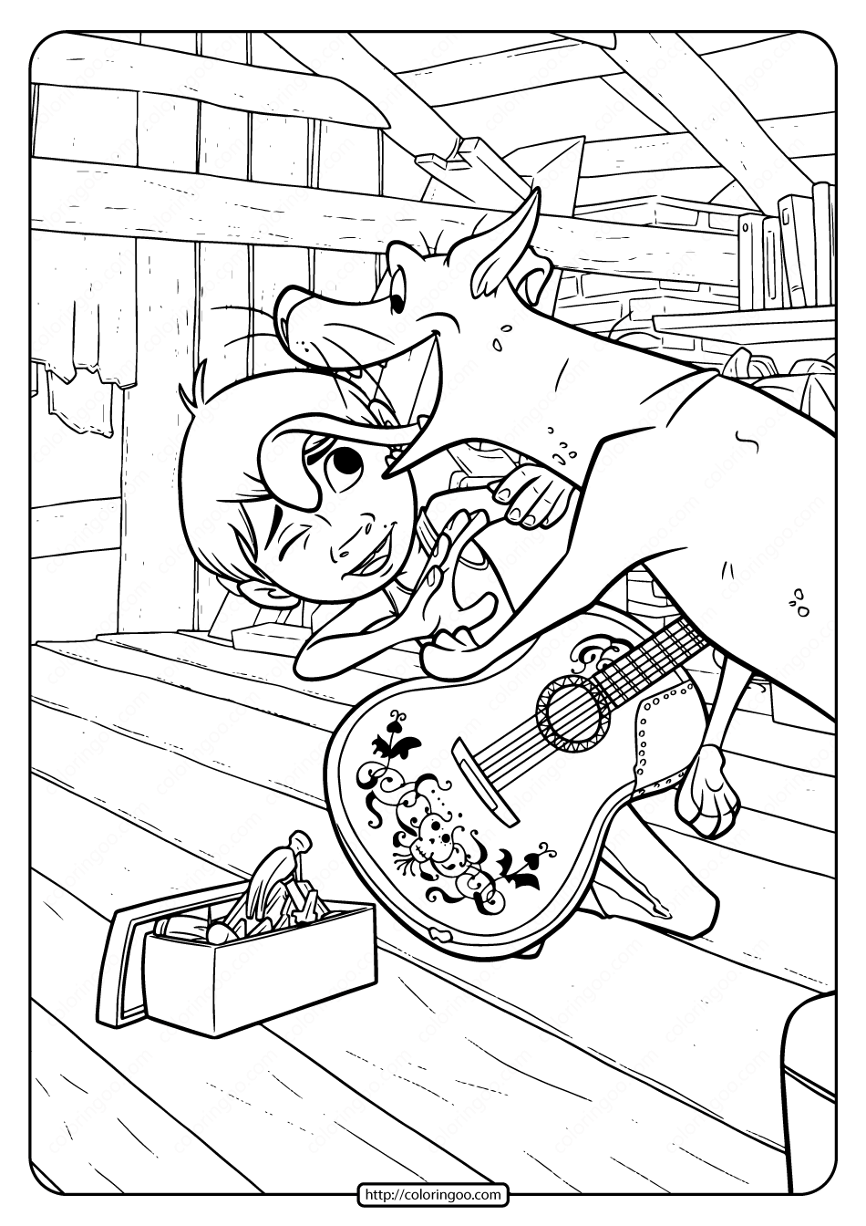 Printable Disney Coco Coloring Pages Printable Disney Coco Coloring Pages