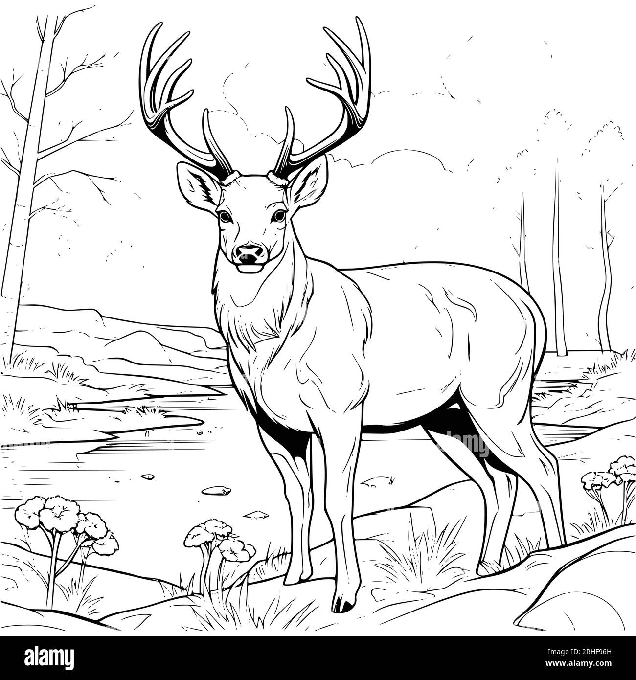 Printable Hunting Coloring Pages Stock Vector Images Alamy Printable Hunting Coloring Pages Stock Vector Images Alamy