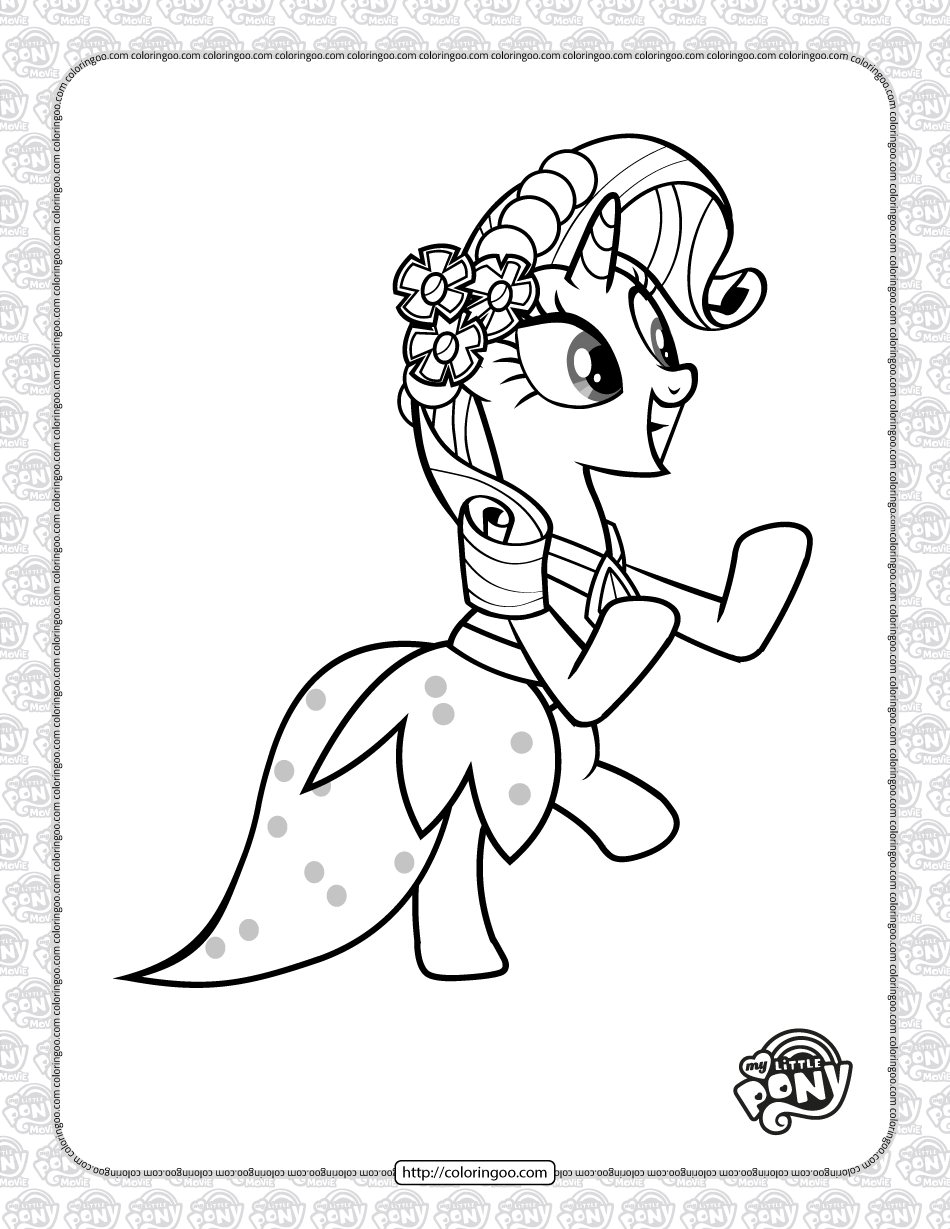 Printable My Little Pony Rarity Coloring Page Printable My Little Pony Rarity Coloring Page