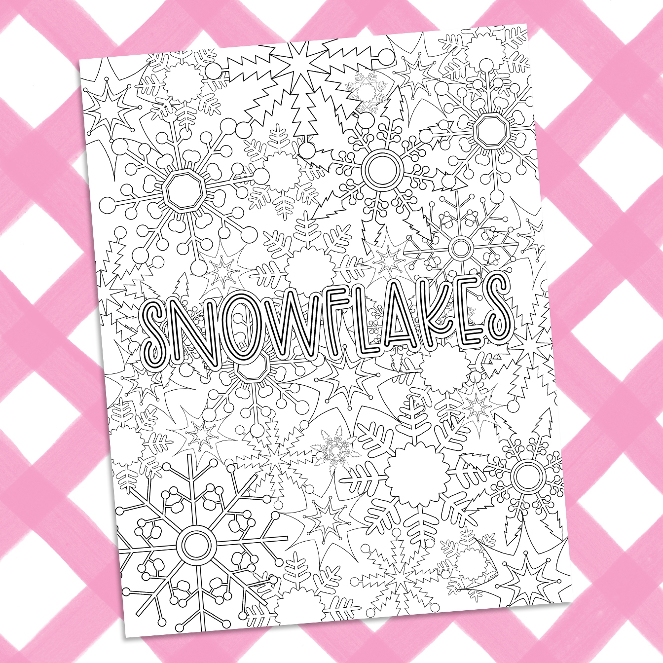 Printable Snowflake Coloring Sheet Pineapple Paper Co 