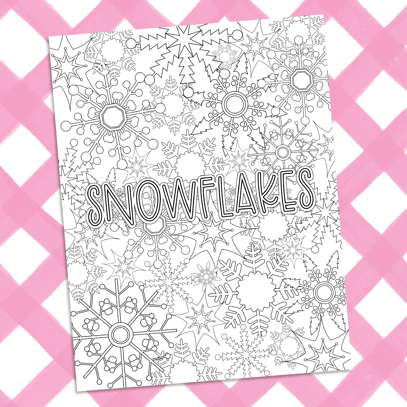 Printable Snowflake Coloring Sheet Pineapple Paper Co 