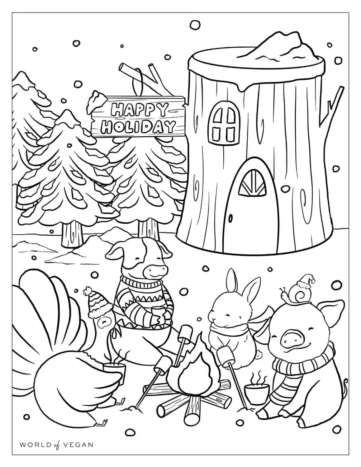Free Holiday Printables Coloring Pages