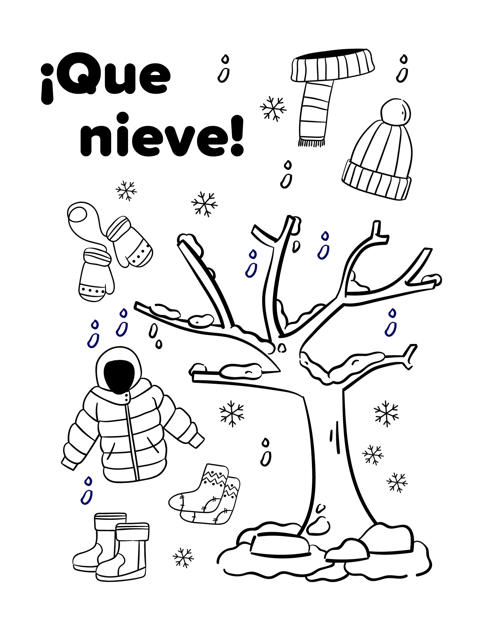 Winter Coloring Page Free