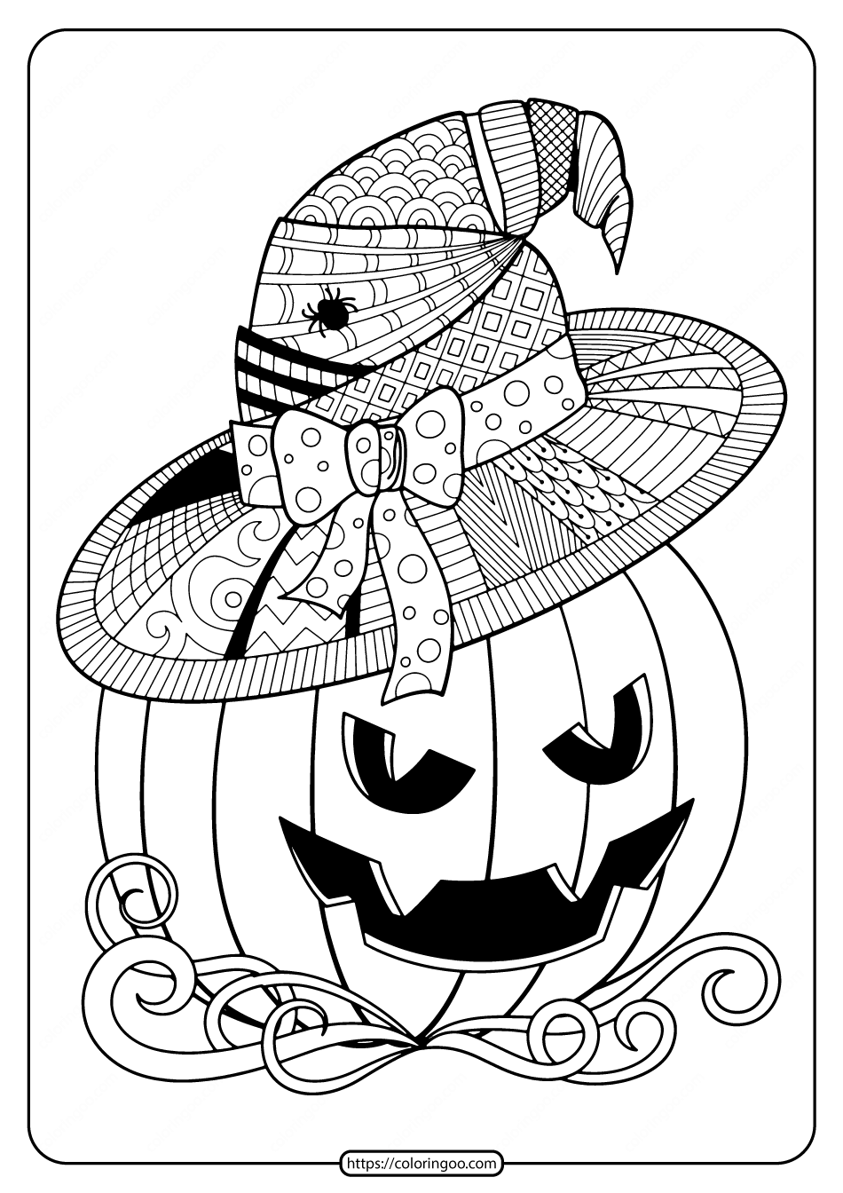 Printable Witch Hat Jack O Lantern Coloring Pages Printable Witch Hat Jack O Lantern Coloring Pages