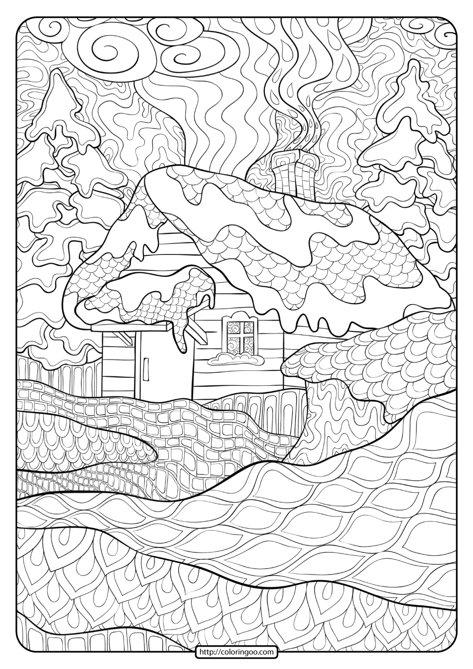 Free Printable Winter Coloring Pages For Adults