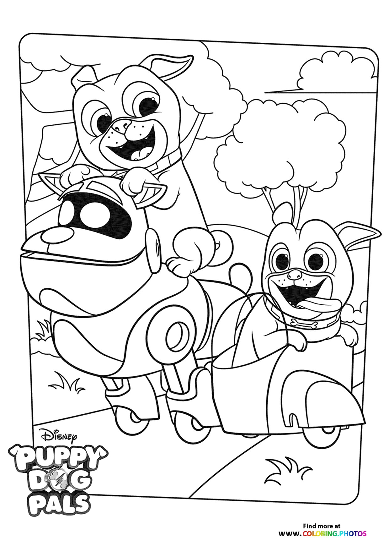 Puppy Dog Pals Coloring Pages For Kids Free And Easy Print Download