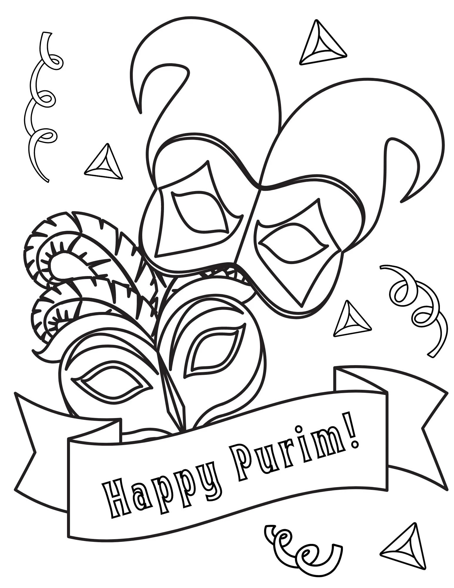Free Printable Purim Coloring Pages Free Printable Purim Coloring Pages