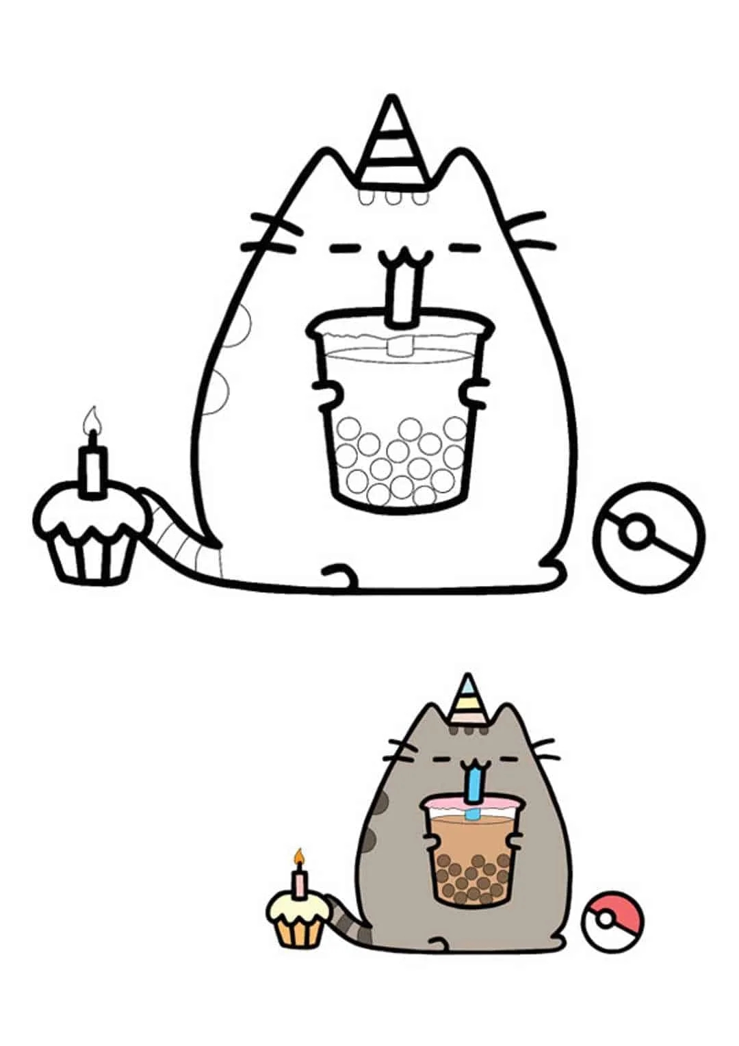 Pusheen Free Cat Coloring Pages