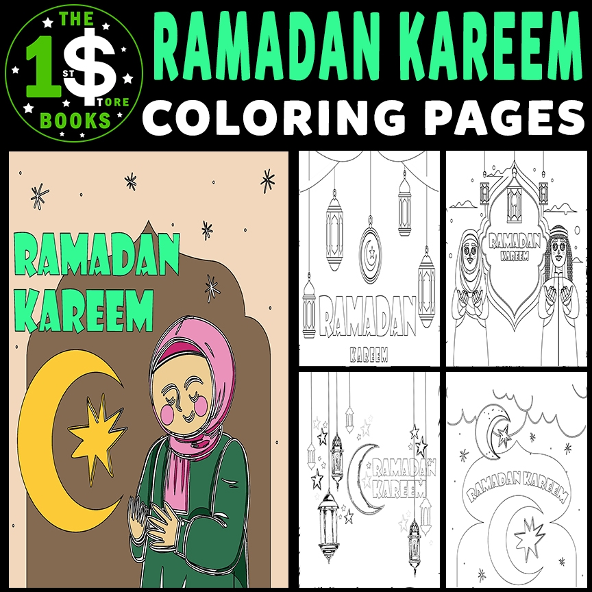 Ramadan Kareem Coloring Pages Islamic Month March Holiday 