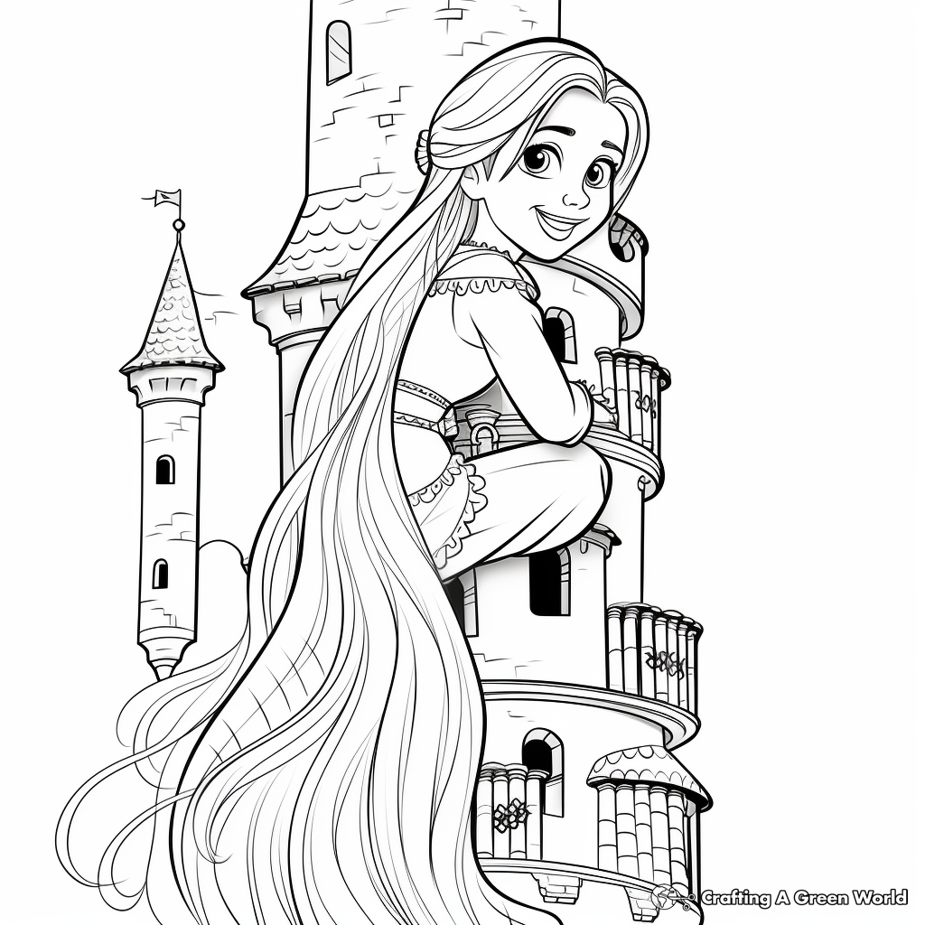 Printable Rapunzel Coloring Pages
