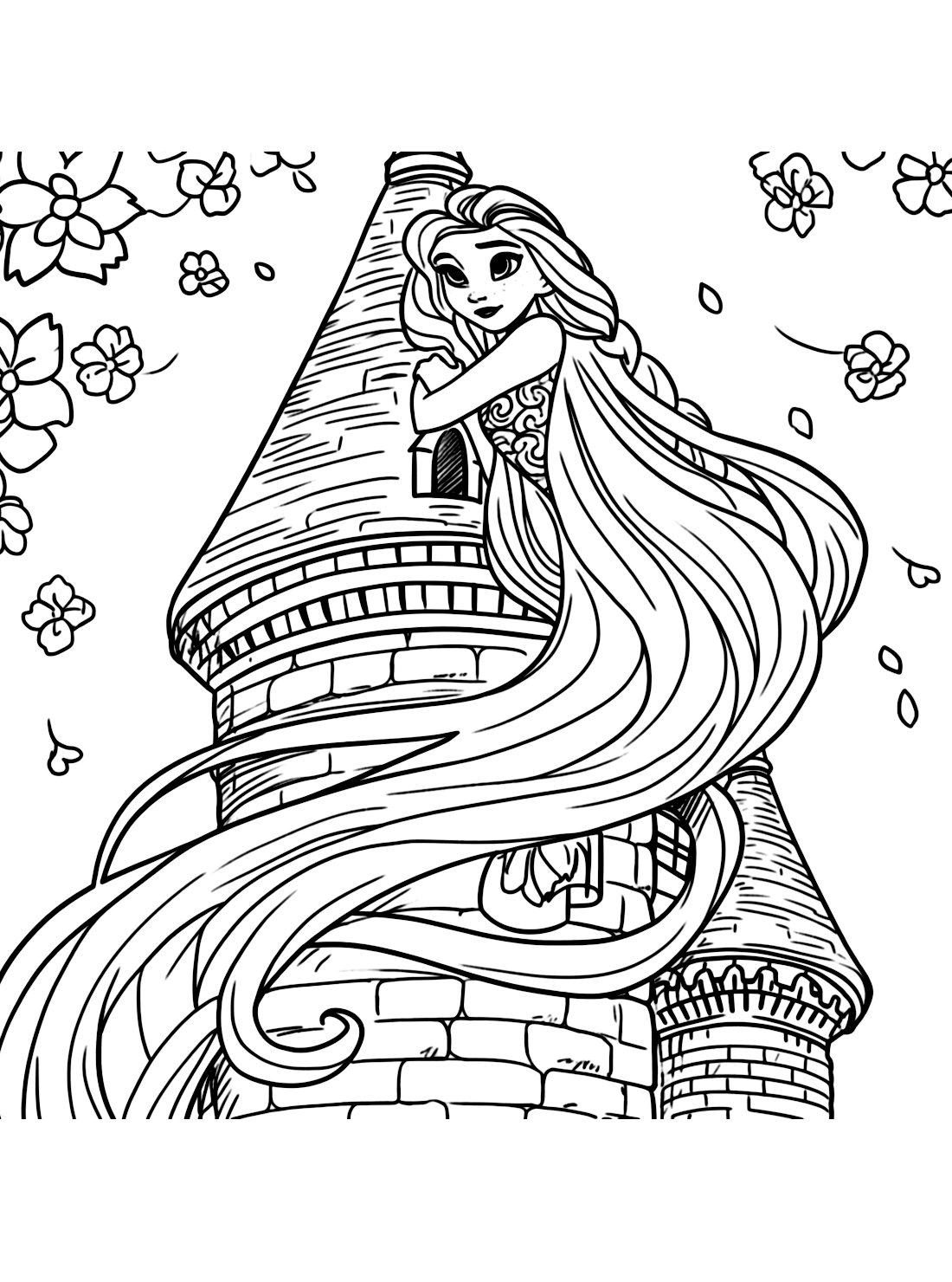 Rapunzel Free Printable Coloring Pages