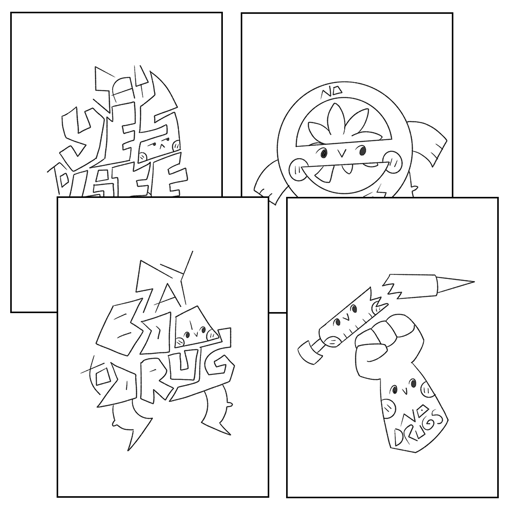 Red Ribbon Week Coloring Pages Drug Free Coloring Worksheets Activity