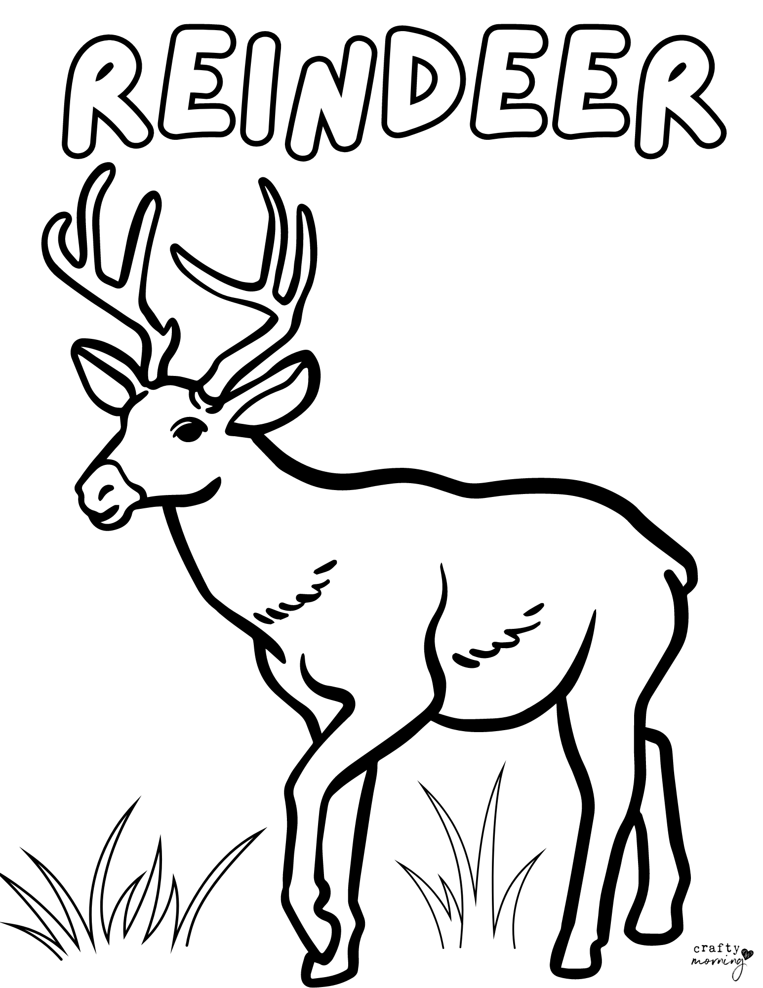 Reindeer Coloring Pages Printable Reindeer Coloring Pages Printable