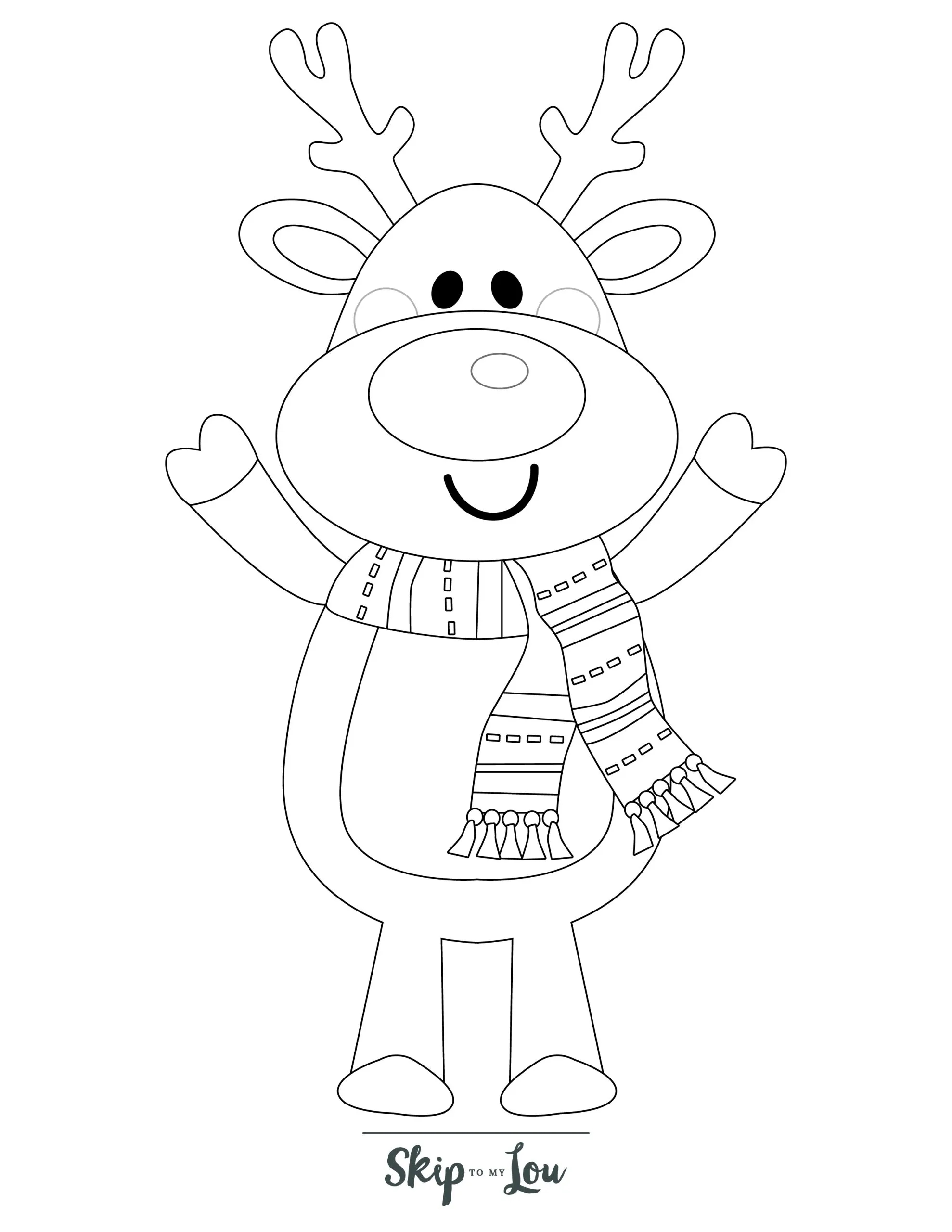 Reindeer Coloring Pages Free Printable