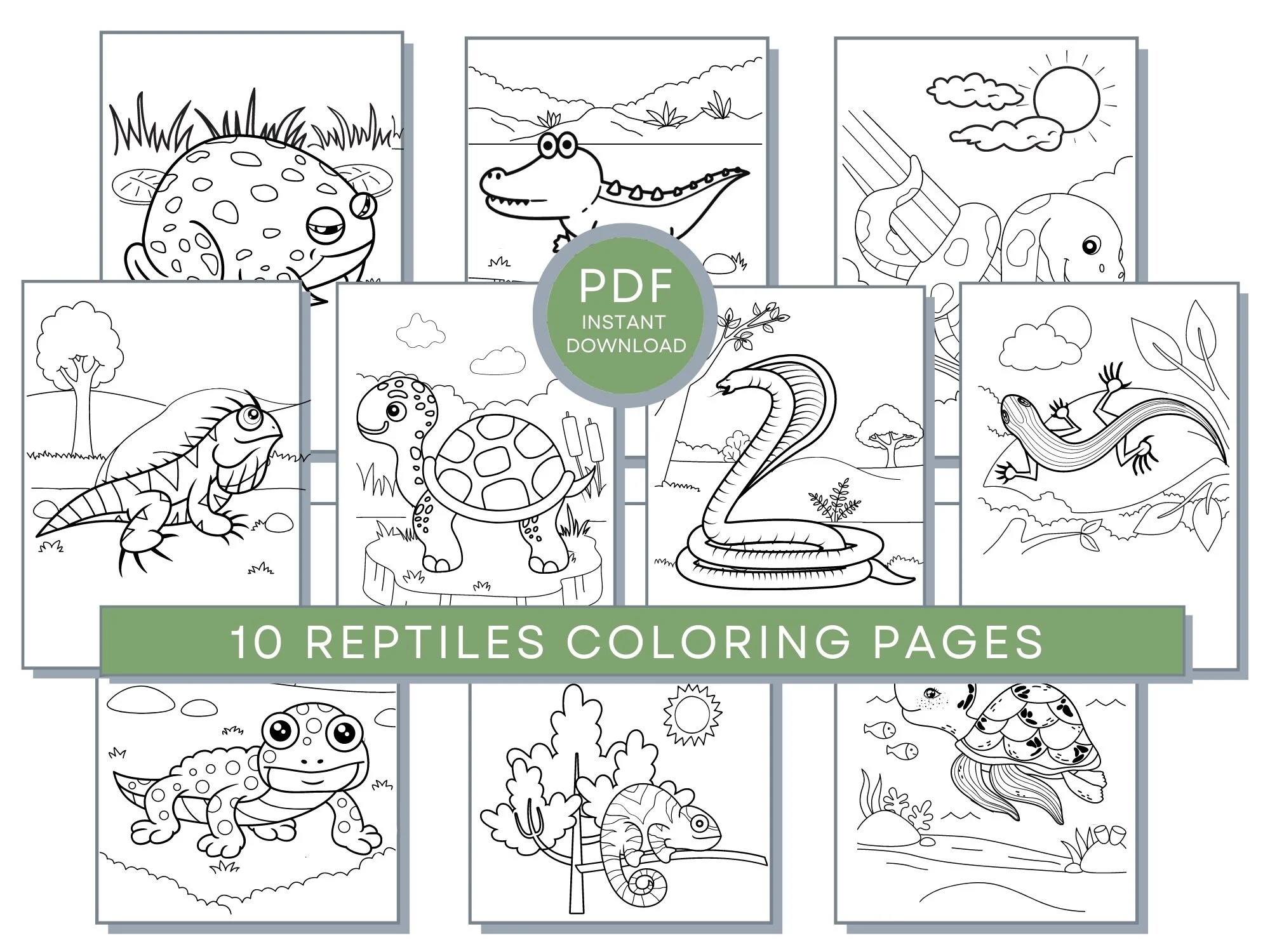 Reptile Coloring Pages Printable