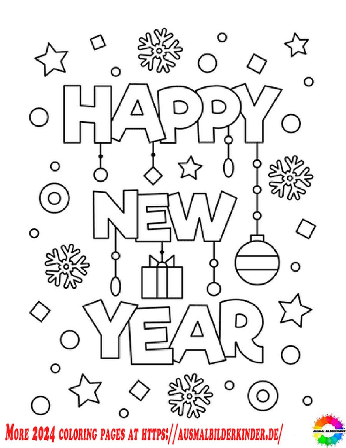 Ring In 2024 With Creativity And Our Free New Year s Printable Pages At Ausmalbilderkinder de Engagement 