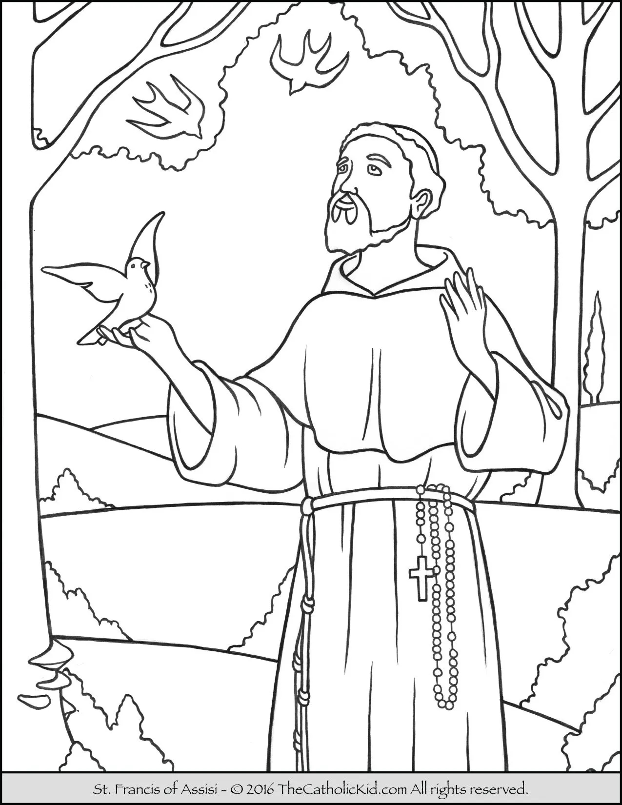 Free Printable All Saints Day Coloring Pages