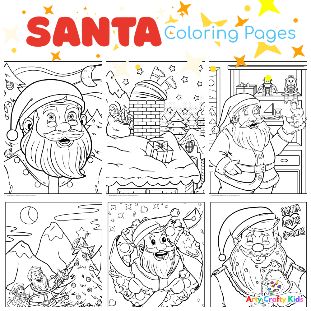 Santa Coloring Page Free