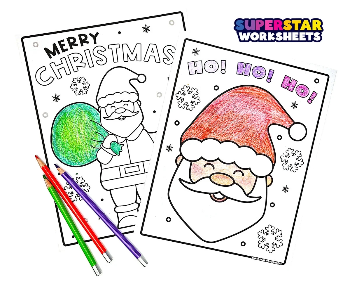 Santa Coloring Pages Superstar Worksheets Santa Coloring Pages Superstar Worksheets