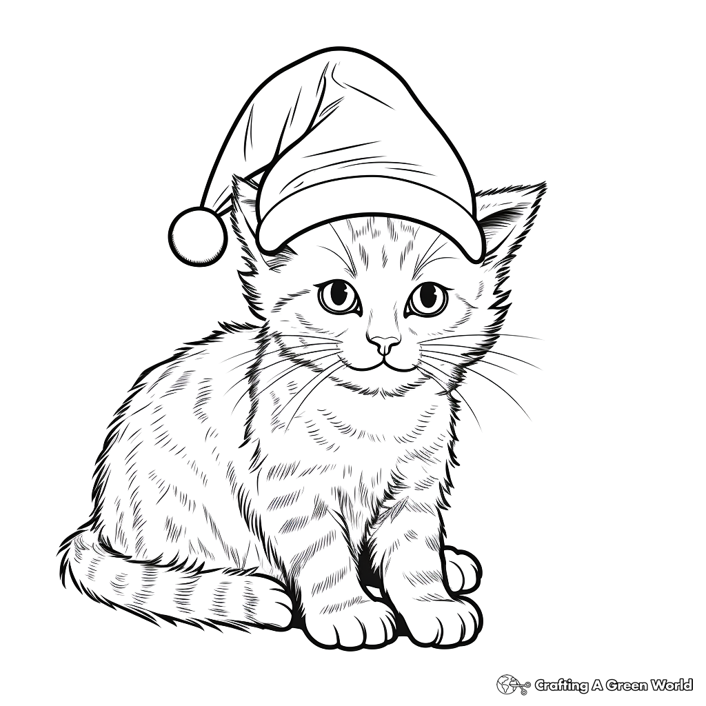 Santa Hat Coloring Pages Printable Santa Hat Coloring Pages Printable