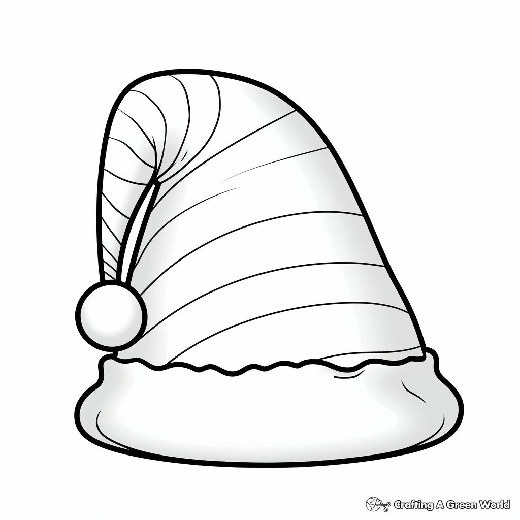Santa Hat Coloring Pages Free Printable Santa Hat Coloring Pages Free Printable