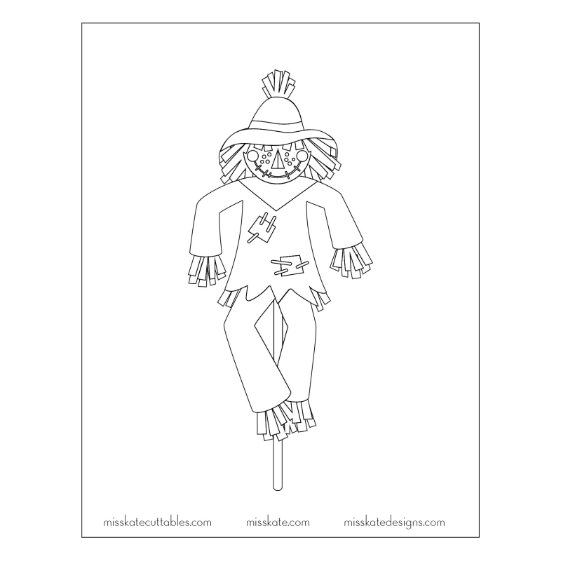 Free Coloring Pages Of Scarecrows