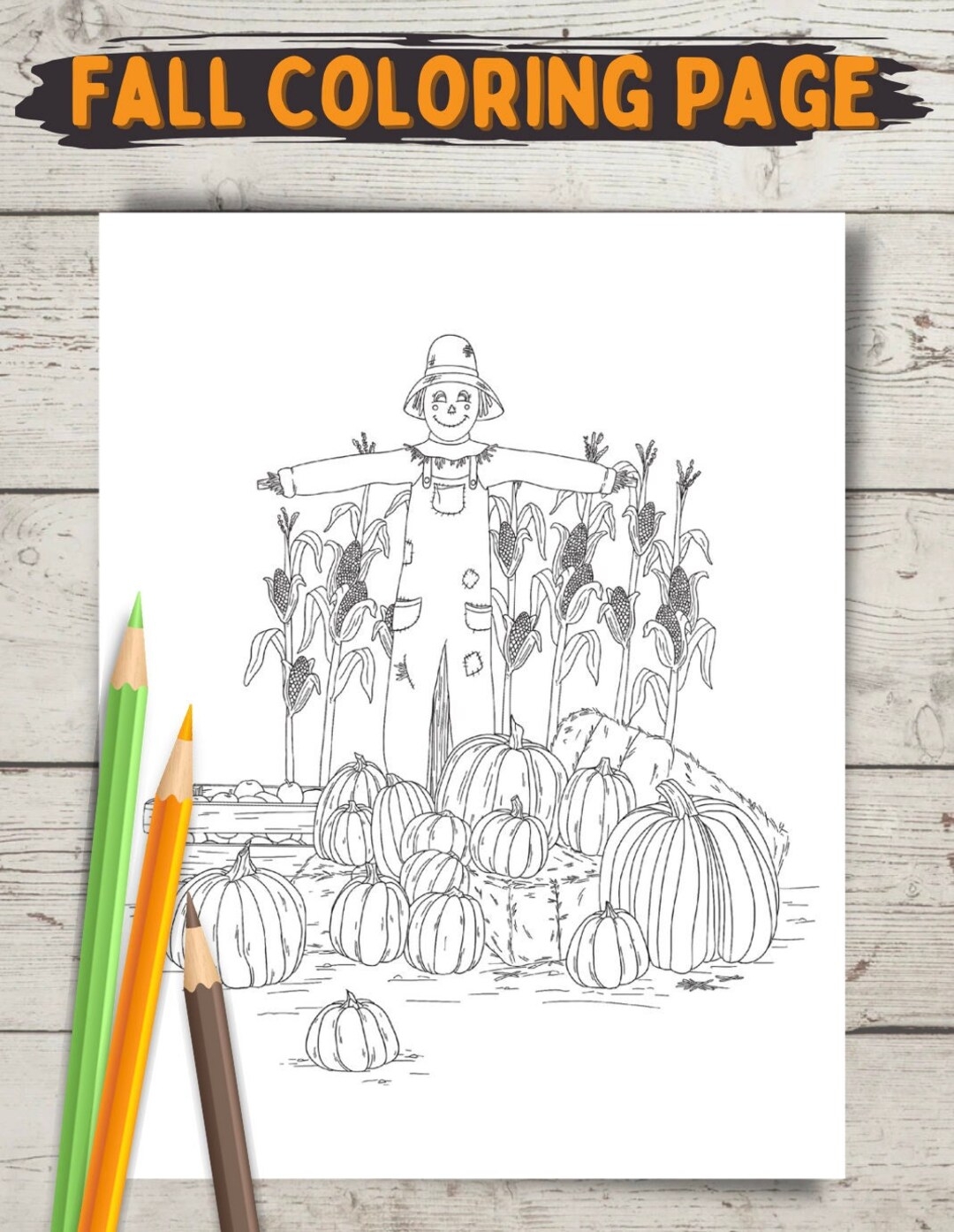 Scarecrow In A Cornfield Pumpkins Hay Bales Autumn Harvest Time Scarecrow In A Cornfield Pumpkins Hay Bales Autumn Harvest Time